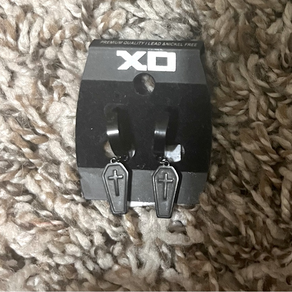 XO Coffin Earrings